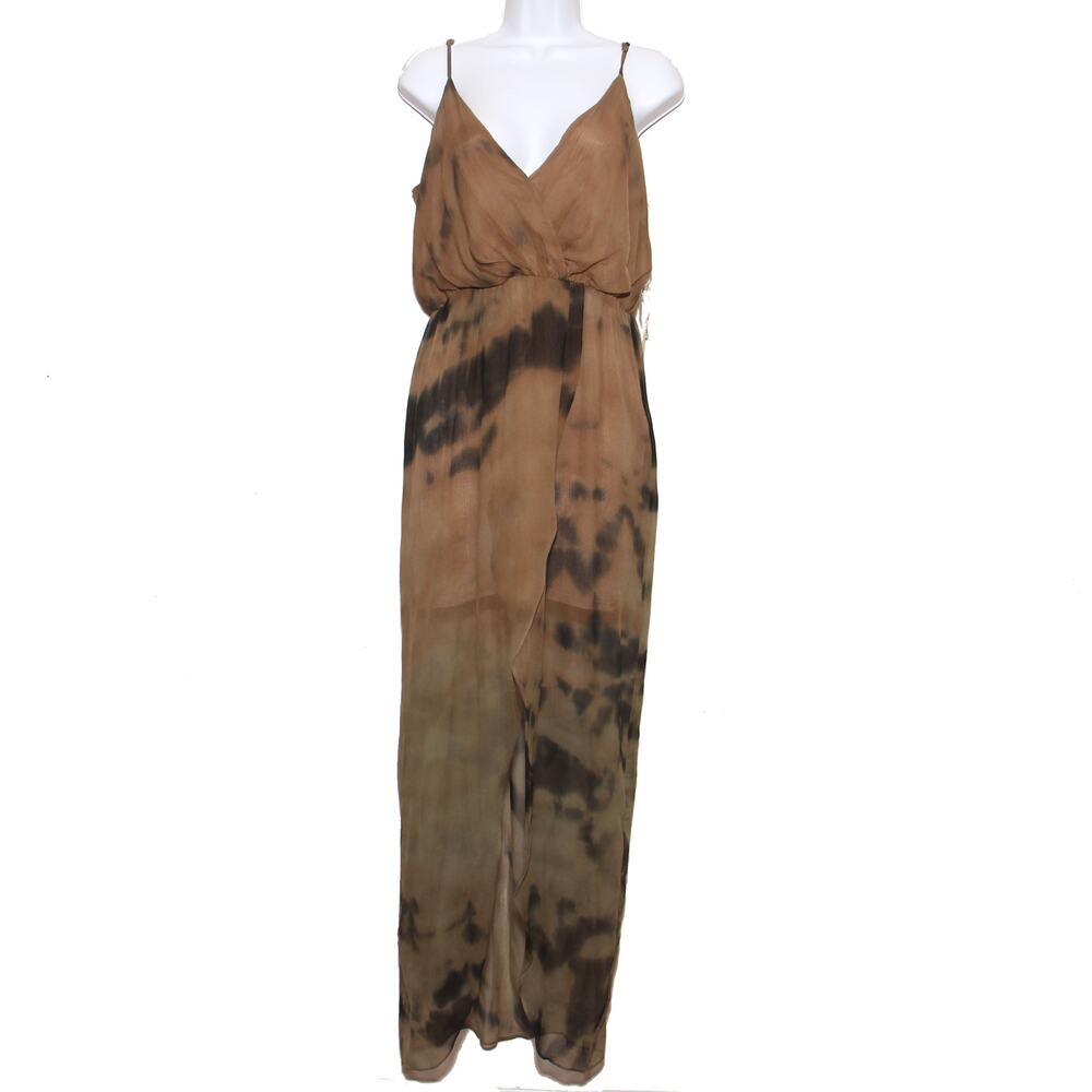 NEW Rory Beca Silk Surplice Front Dress Size Medium Sheer Overlay